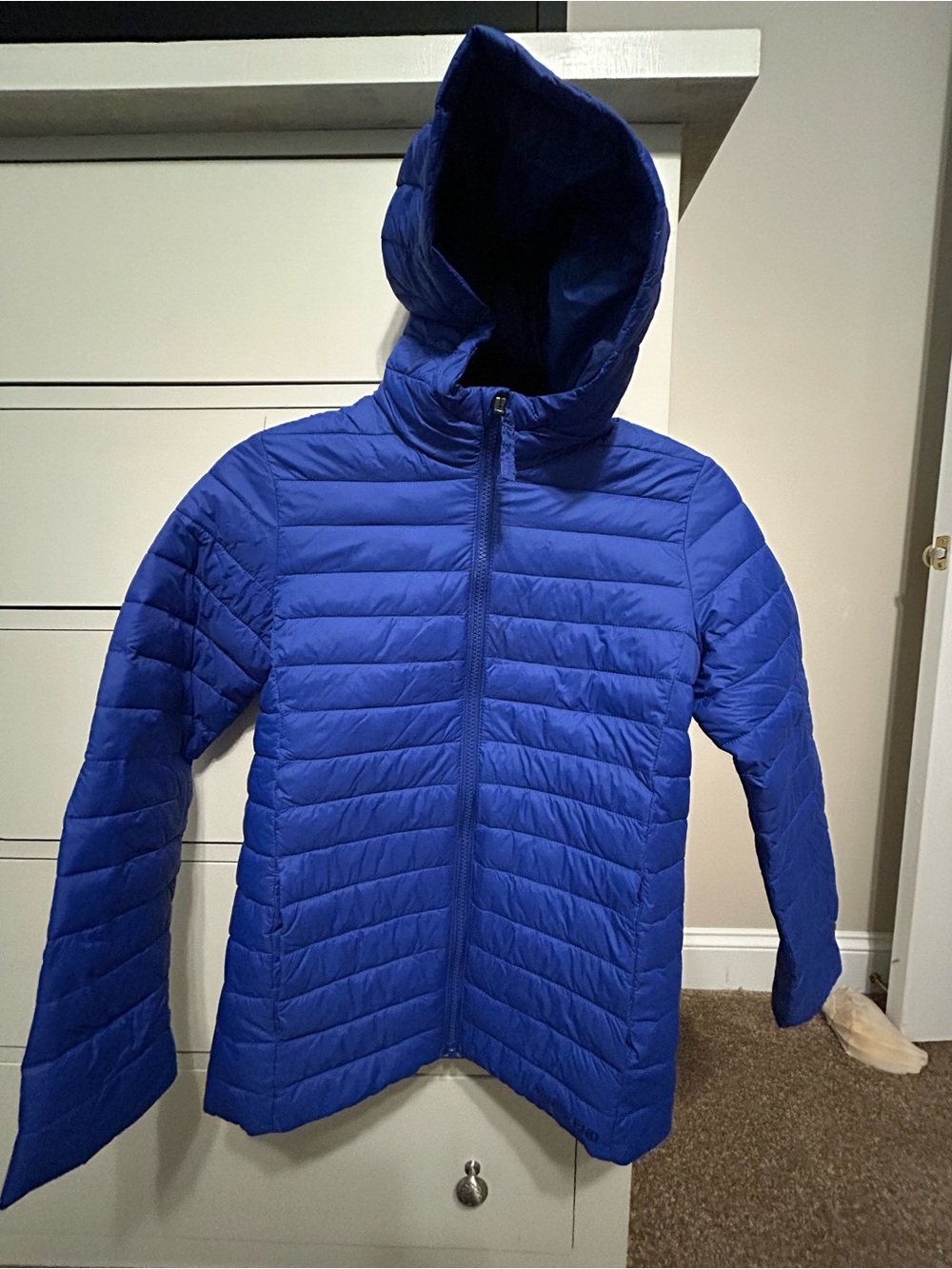 Lands' End Royal Blue Hooded Puffer Jacket for Kids